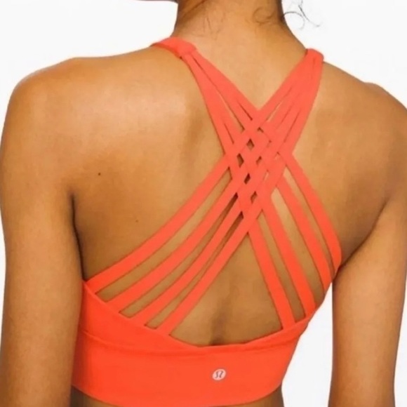 Lululemon free to be moved high neck brace red 10 - Picture 7 of 9